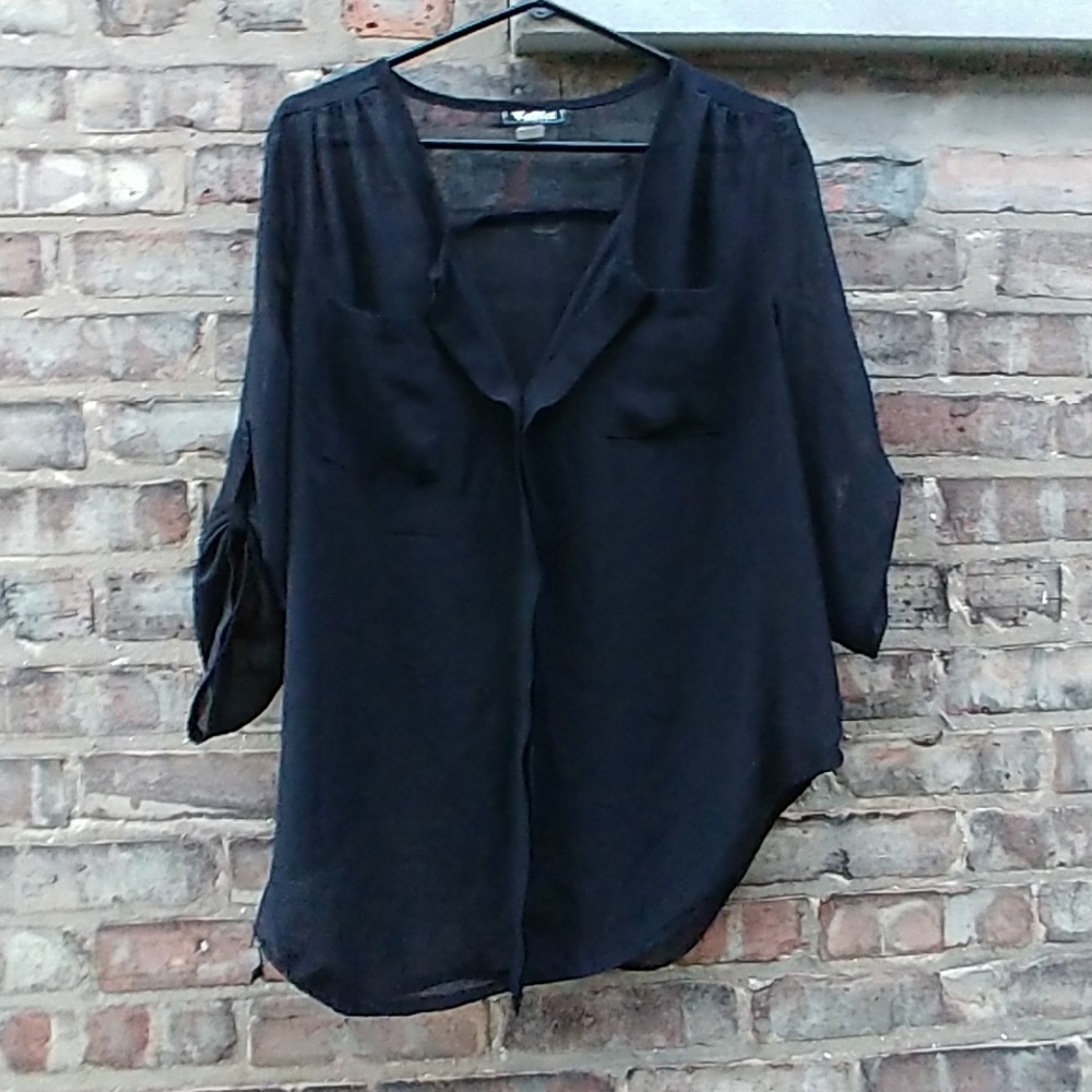 Black sheer top